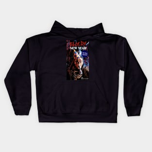 Bloody New Year VHS Kids Hoodie